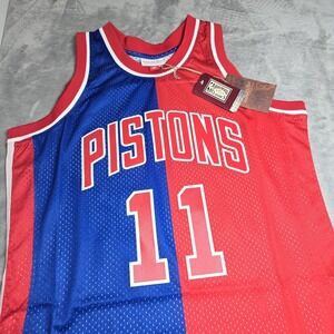 Mitchell & Ness Isiah Thomas Pistons Split Jersey NWT L Hardwood Classics 88-89